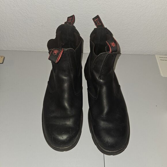 Australian UBBK Redback Men's Bobcat Slip-on Boots Soft Toe 10 AU 11 US 12 BLACk - Picture 5 of 14